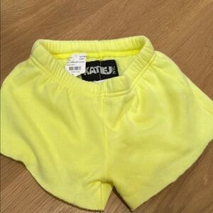 Katie J neon yellow shorts
